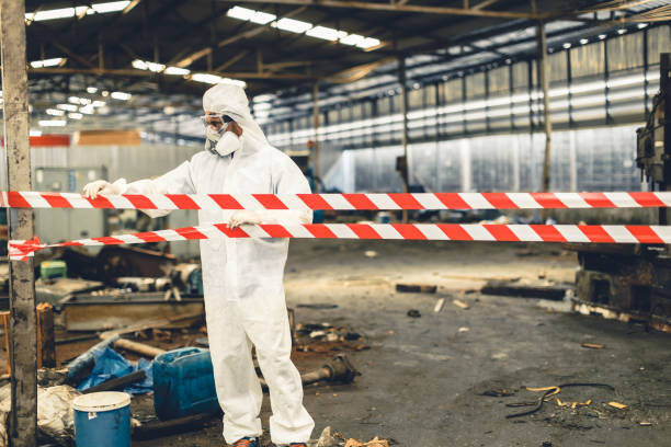 Professional Biohazard technician working in Fairmont, NC
